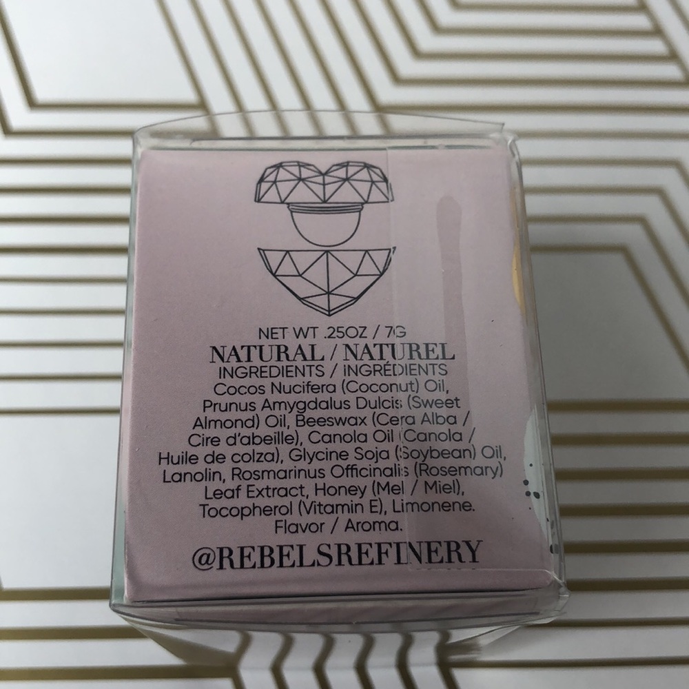 3/$18 Rebels Refinery Geometric Heart Coconut Lime Natural Lip Balm NEW! - Picture 9 of 10